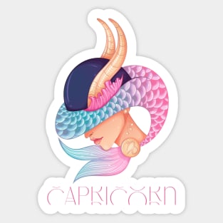 Capricorn Zodiac Sign Beautiful Girl Sticker